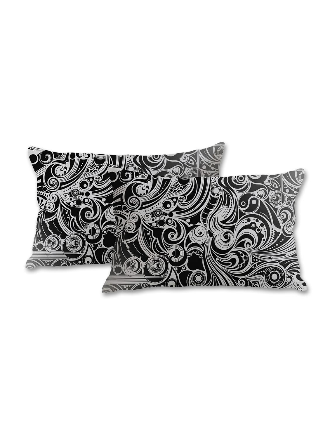 floral pattern grey pillow cover - 10462040 - Zoom Image - 1