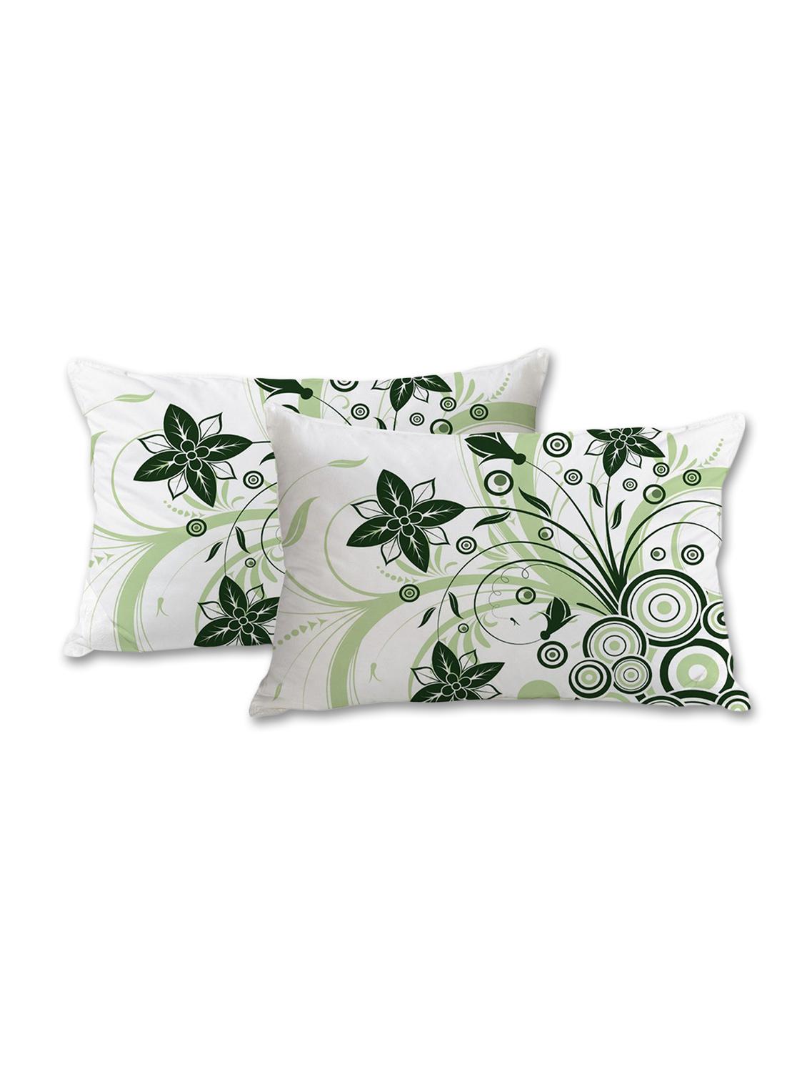 pretty green floral print pillow cover - 10462065 - Zoom Image - 1