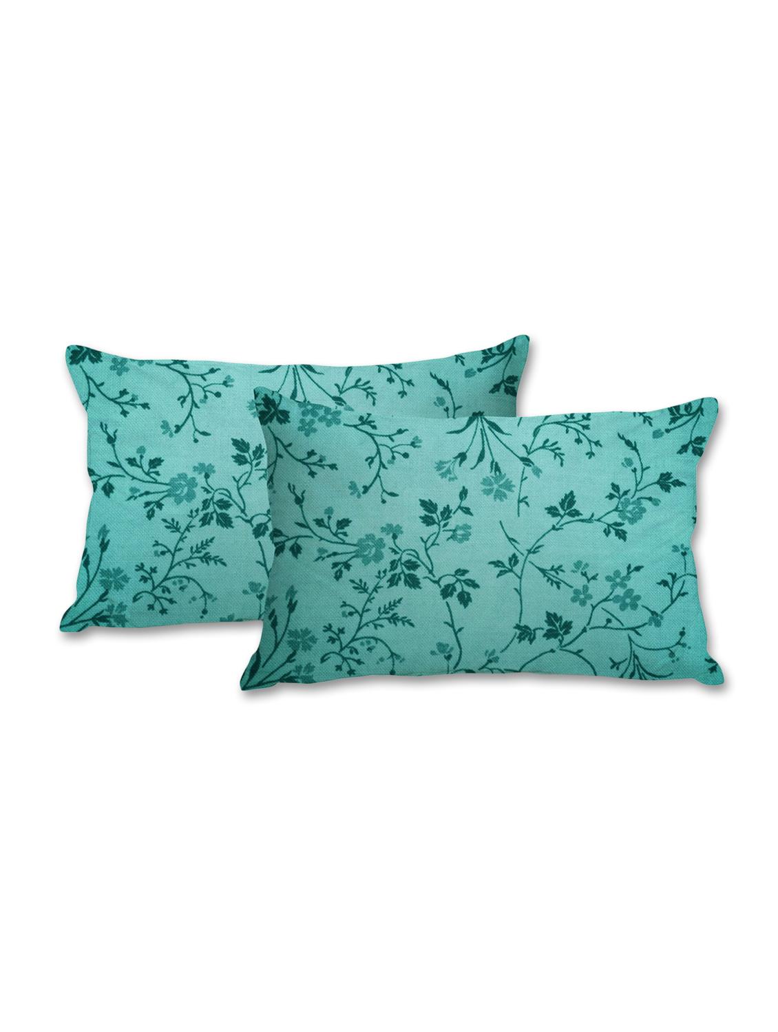 green leafy art print pillow cover - 10462068 - Zoom Image - 1