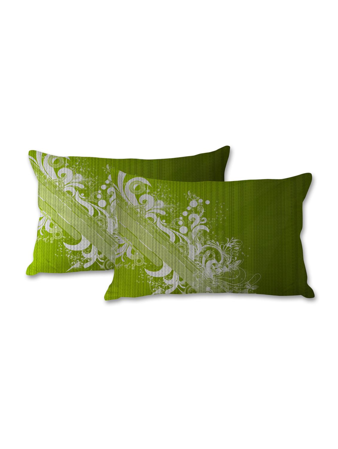 light green abstract print pillow cover - 10462178 - Zoom Image - 1