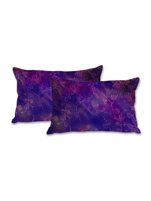 violet floral print pillow cover - 10462204 - Standard Image - 1