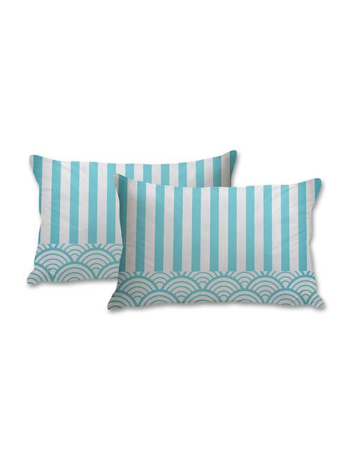 white and blue stripes print pillow cover - 10462286 - Standard Image - 1