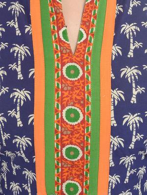 blue cotton kurti - 10463380 - Standard Image - 4