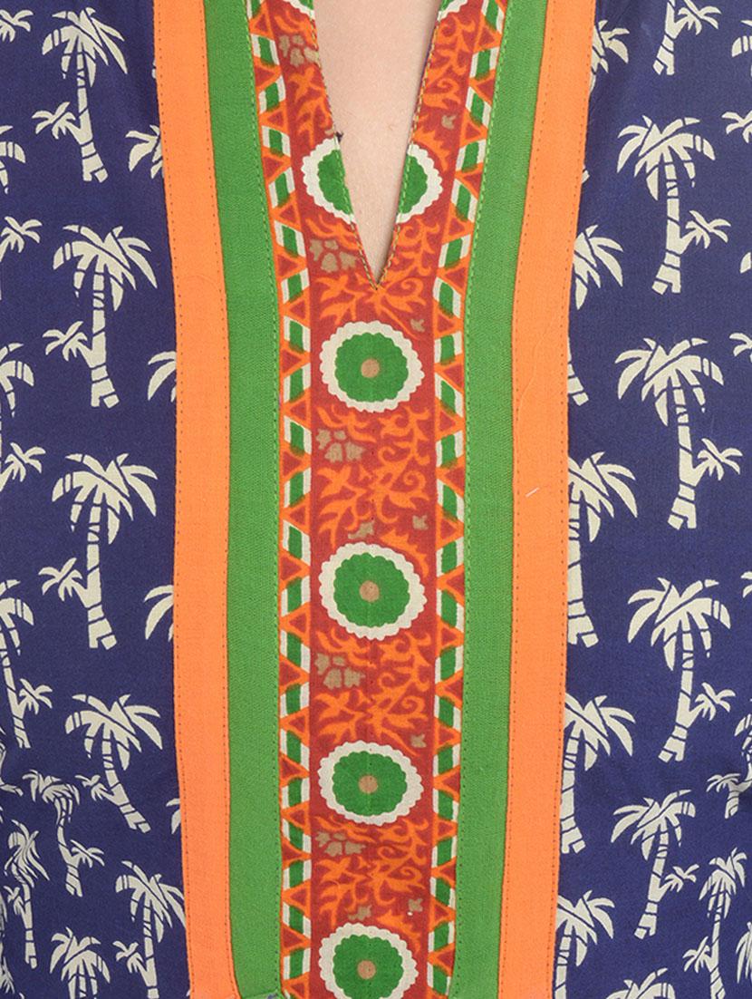 blue cotton kurti - 10463380 - Zoom Image - 4