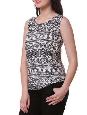 monochrome pattern printed top - 1046599 - Standard Image - 2