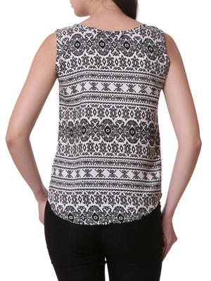 monochrome pattern printed top - 1046599 - Standard Image - 3