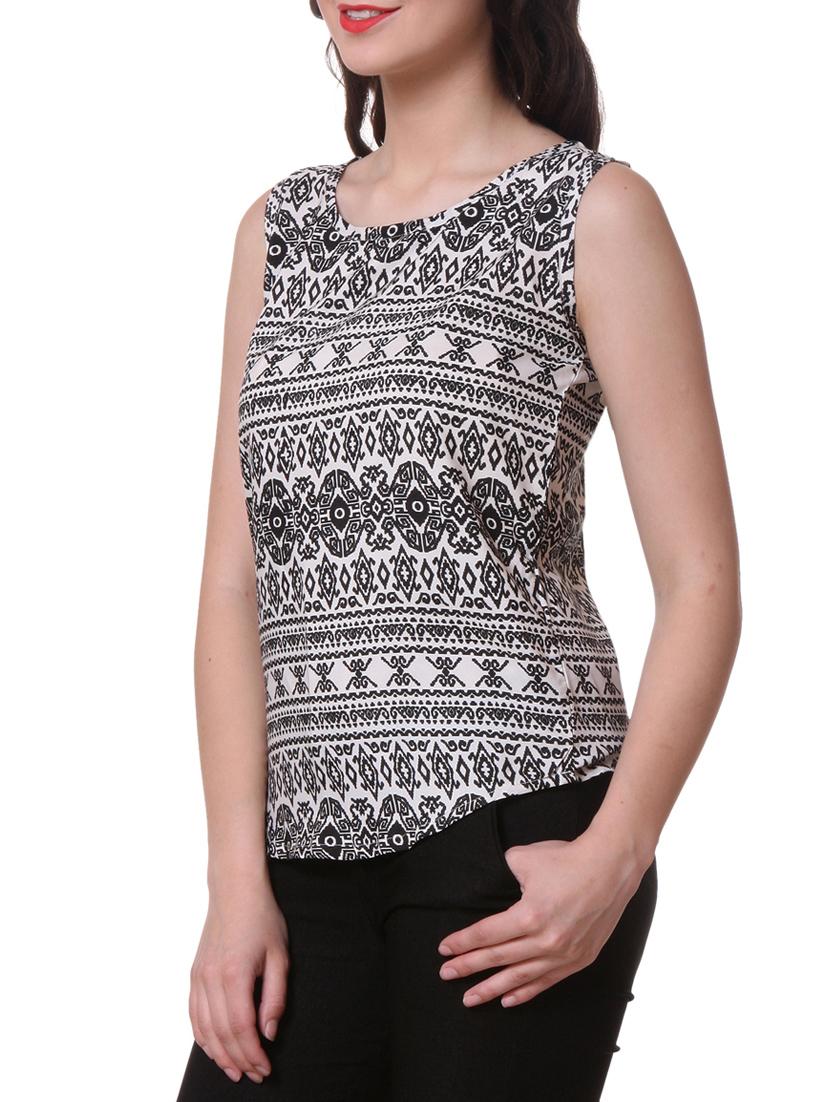 monochrome pattern printed top - 1046599 - Zoom Image - 2