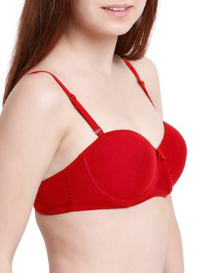 red cotton bra - 10467257 - Standard Image - 2