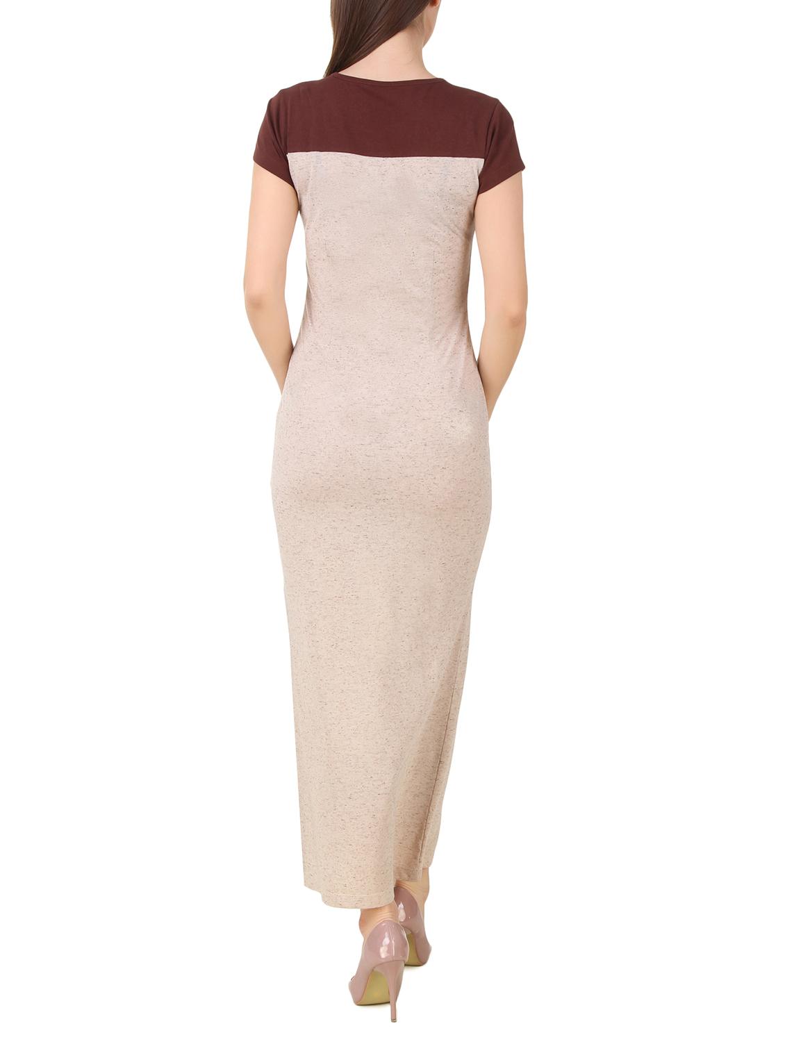 side slit color block maxi dress - 10485198 - Zoom Image - 3