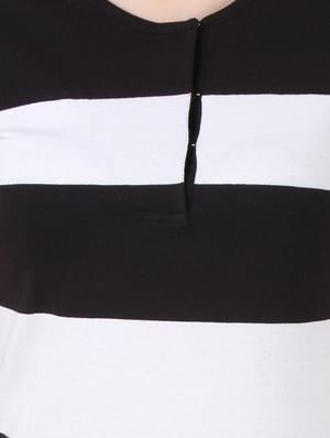 side slit stripped maxi dress - 10485202 - Standard Image - 4