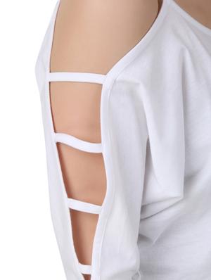 cut out detail cold shoulder top - 10485230 - Standard Image - 5