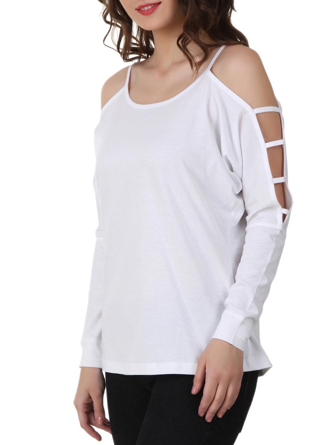 cut out detail cold shoulder top - 10485230 - Zoom Image - 2