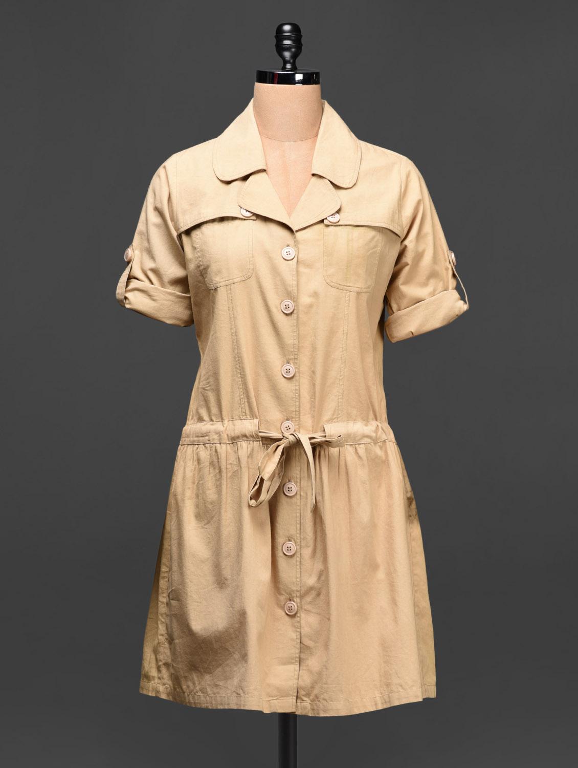 Solid cotton shirt dress - 1048992 - Zoom Image - 1