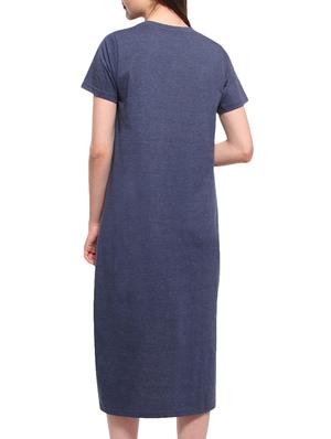 indigo cotton , polyester nightwear - 10499256 - Standard Image - 3