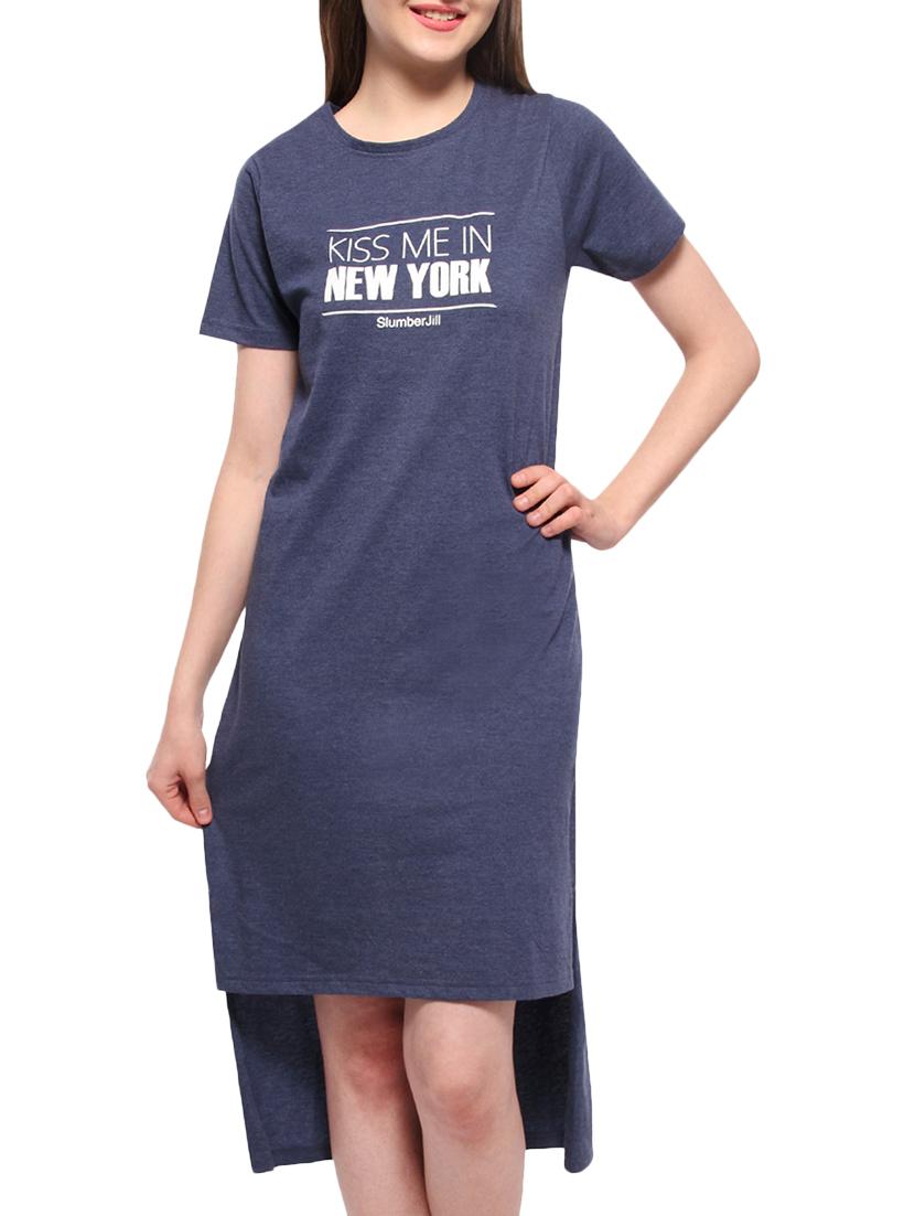 indigo cotton , polyester nightwear - 10499256 - Zoom Image - 1