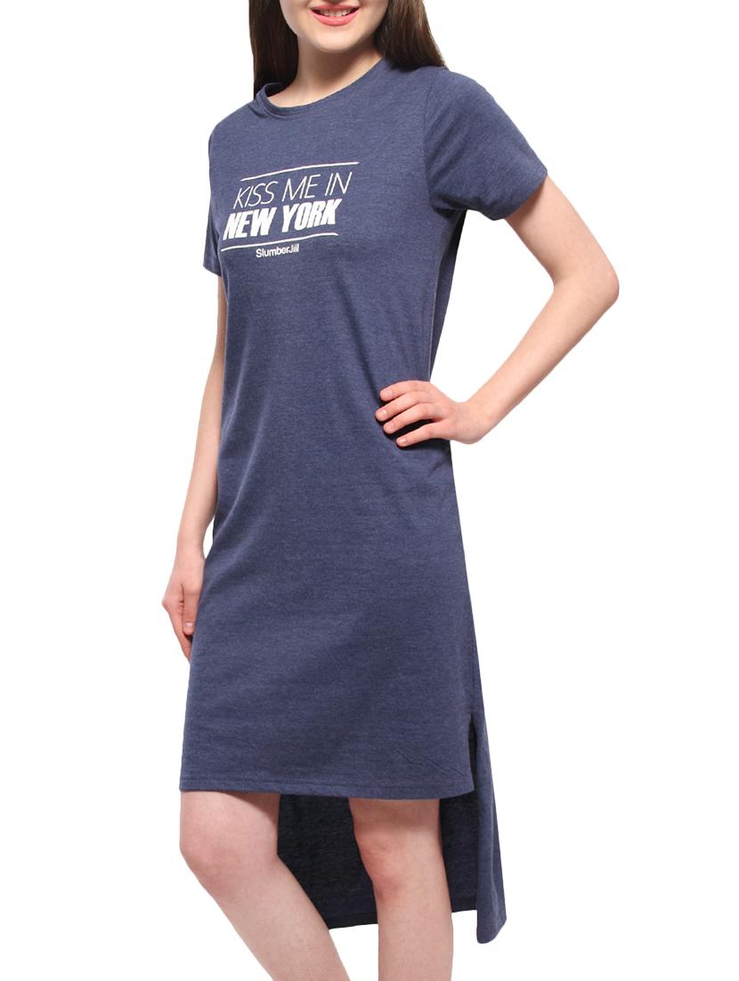 indigo cotton , polyester nightwear - 10499256 - Zoom Image - 2