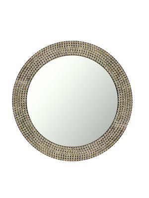 hosley decorative gold metal studded wall mirror - 10501884 - Standard Image - 3