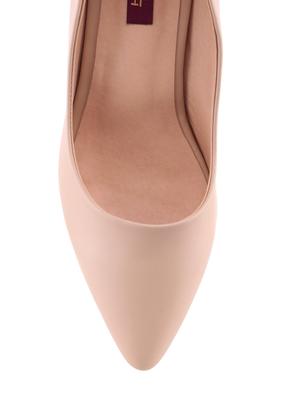 beige fabric slip on pumps - 10502891 - Standard Image - 4