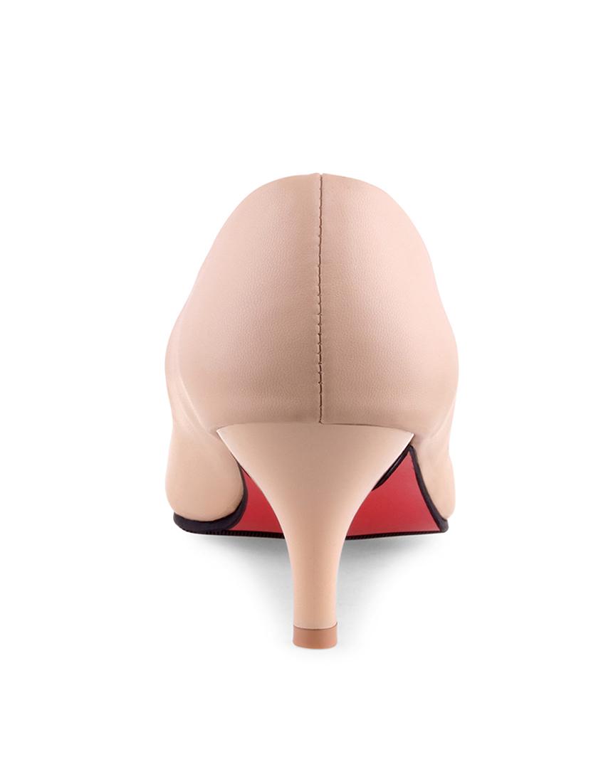 beige fabric slip on pumps - 10502891 - Zoom Image - 3