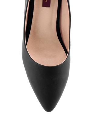 black leatherette pumps - 10502892 - Standard Image - 4