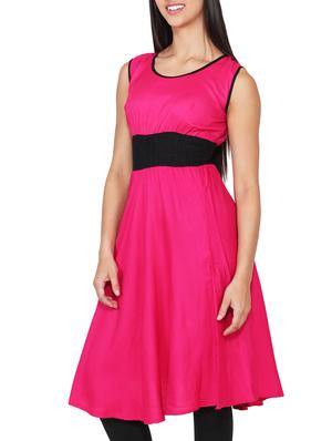pink rayon kurta kurti - 10505114 - Standard Image - 2
