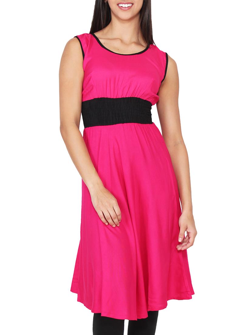 pink rayon kurta kurti - 10505114 - Zoom Image - 1