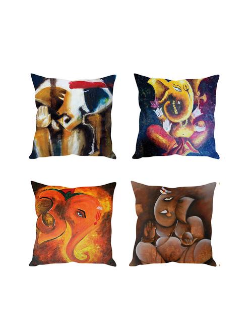 multicolor digitally printed set of 4 cushion covers - 10509462 - Standard Image - 1