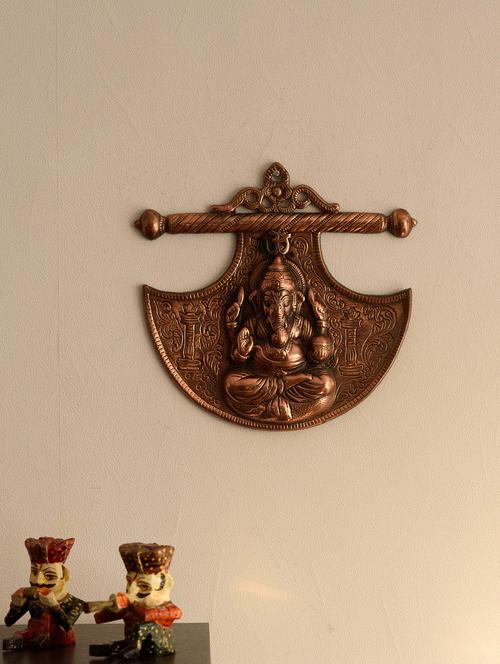 eCraftIndia Lord Ganesha on Phanki Metal Wall Hanging - 10512949 - Standard Image - 1