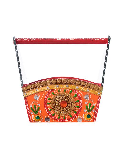 eCraftIndia Papier-Mache Wooden Multiutility Basket - 10512959 - Standard Image - 1