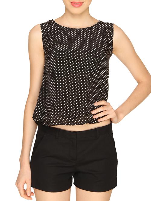 polka dot crop top - 10516057 - Standard Image - 1