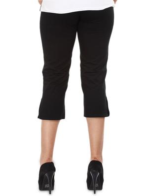 black cotton lycra capris - 1052226 - Standard Image - 3