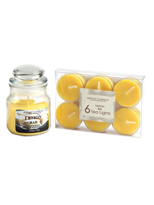 lemon bar scented jar candle & tealights set - 1052480 - Standard Image - 1
