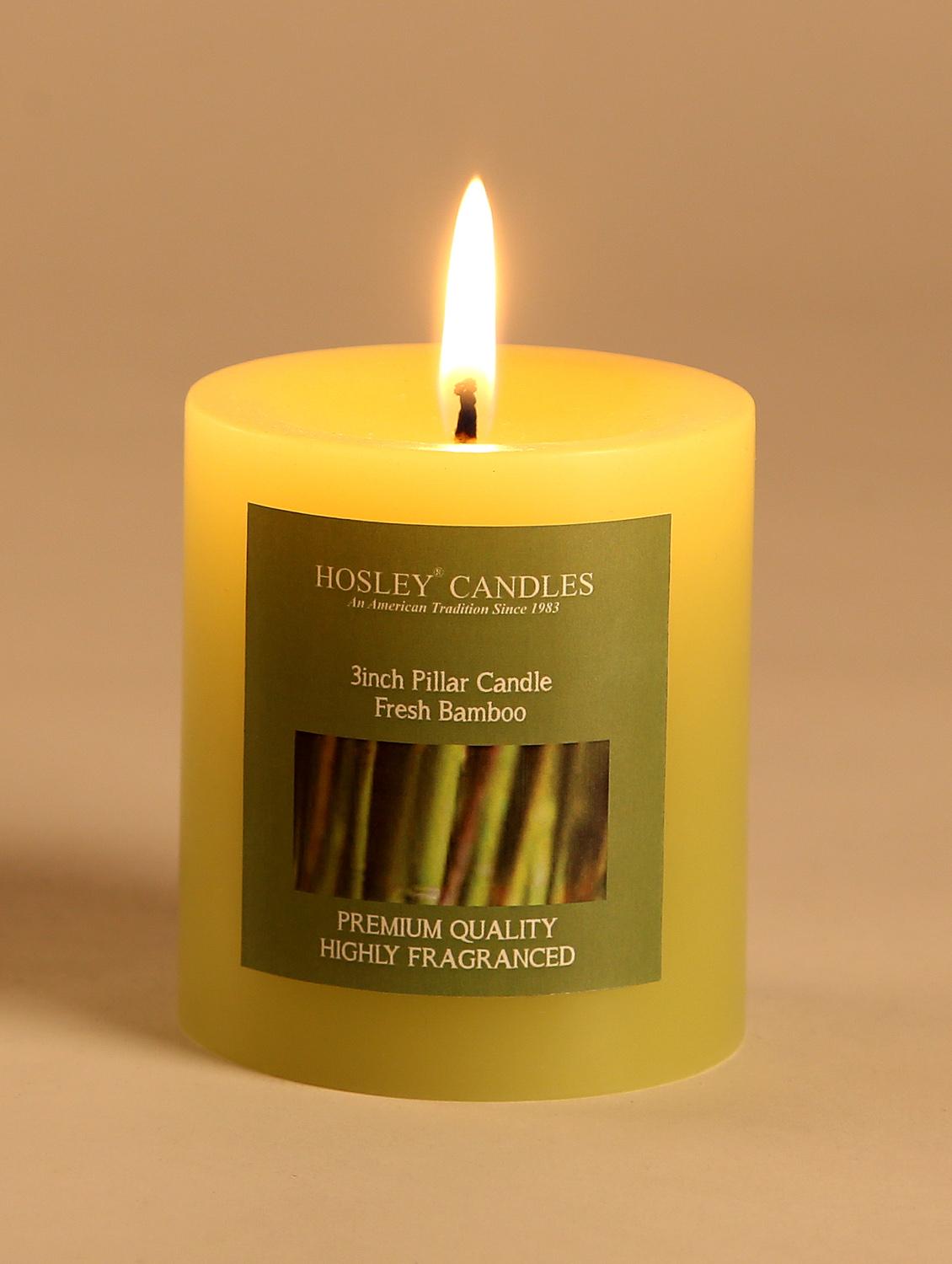 fresh bamboo scented pillar candle - 1052495 - Zoom Image - 1