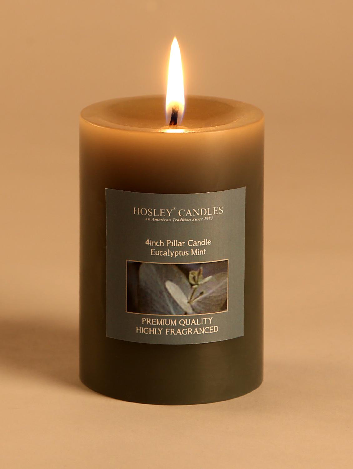 eucalyptus mint scented pillar candle - 1052504 - Zoom Image - 1