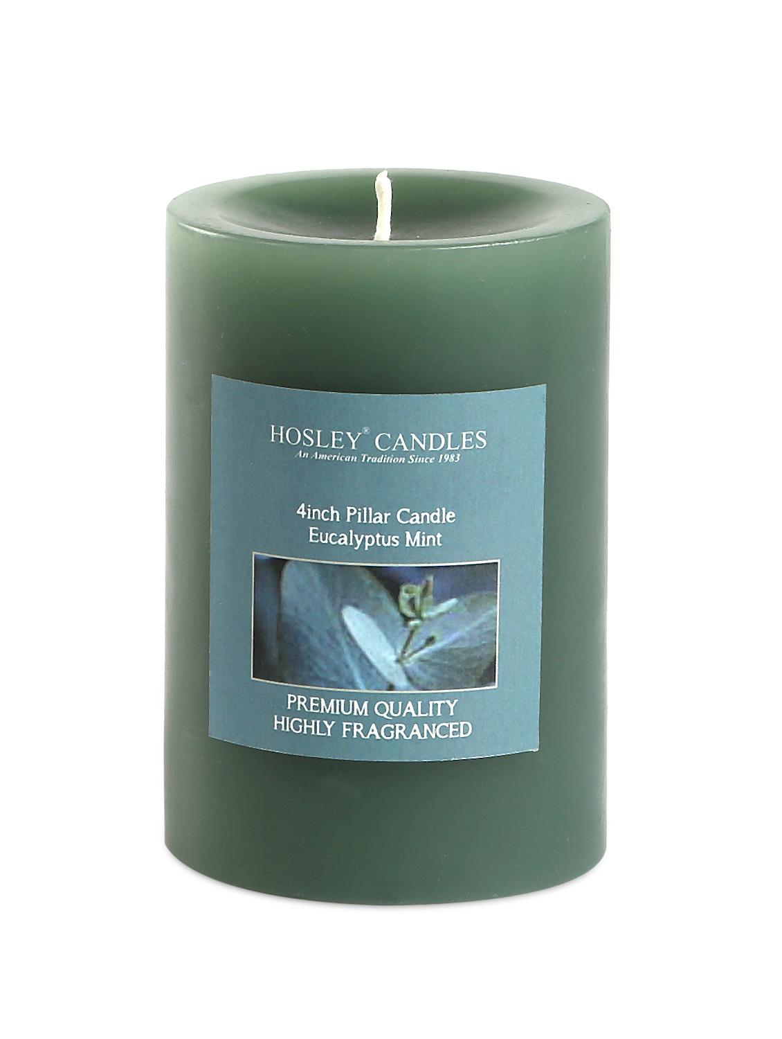 eucalyptus mint scented pillar candle - 1052504 - Zoom Image - 2