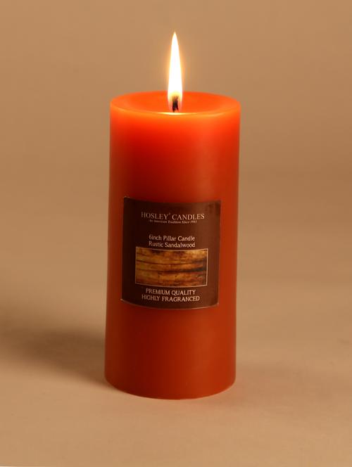 rustic sandalwood scented pillar candle - 1052518 - Standard Image - 1