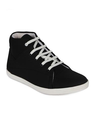 black synthetic lace up sneakers - 10529817 - Very Small Image - 1
