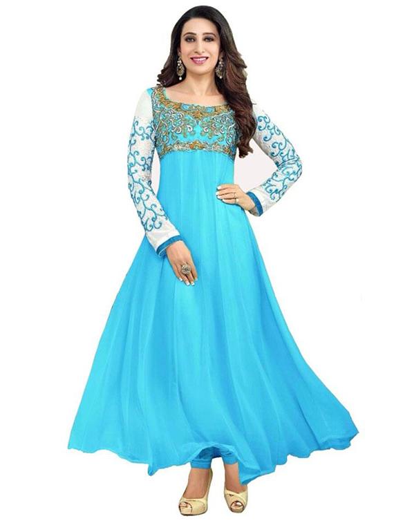 multi colored georgette semistitched suit - 10536822 - Zoom Image - 1