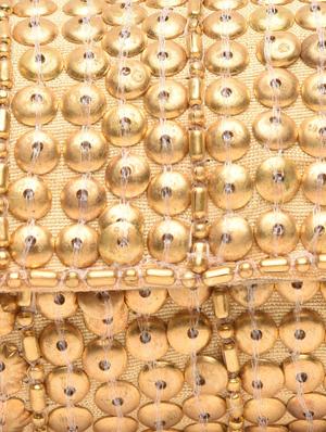 golden silk embellished clutch - 1053819 - Standard Image - 4