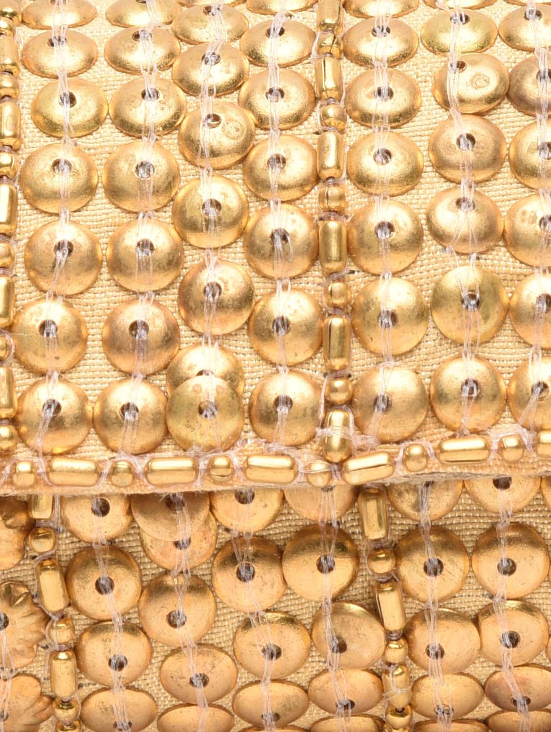golden silk embellished clutch - 1053819 - Zoom Image - 4