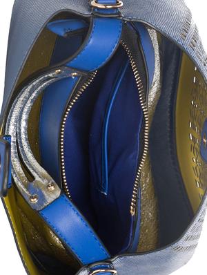 blue leatherette handbag - 10540547 - Standard Image - 3