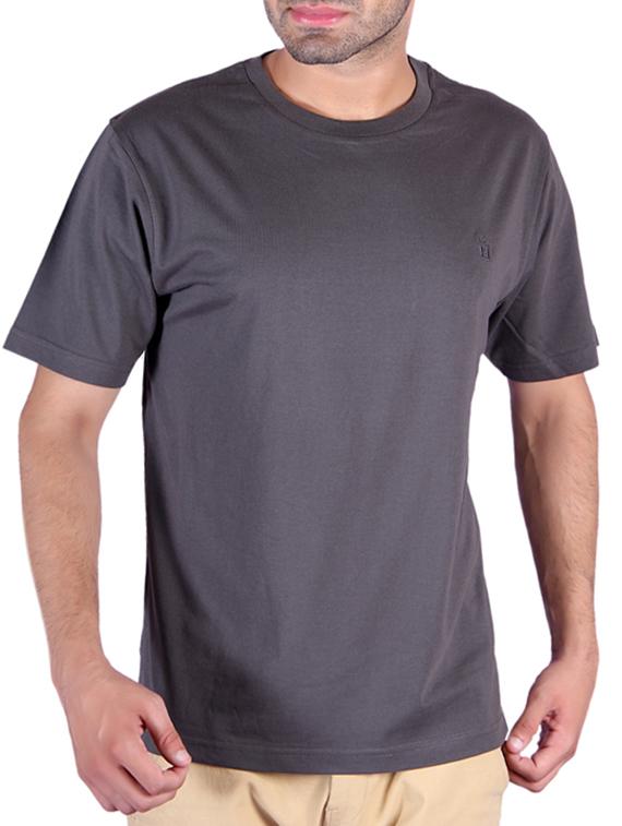 charcoal gray poly cotton tshirt - 10543237 - Zoom Image - 1