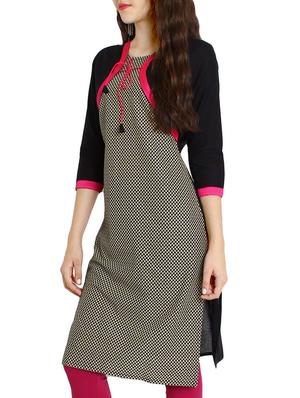 straight kurta with jacket - 10544146 - Standard Image - 2