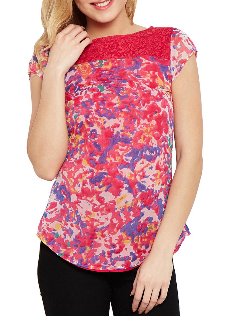 pink polyester regular top - 10549135 - Zoom Image - 1