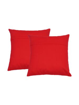 lushomes red cushion covers with gold foil print (pack of 2) - 10551889 - Standard Image - 2