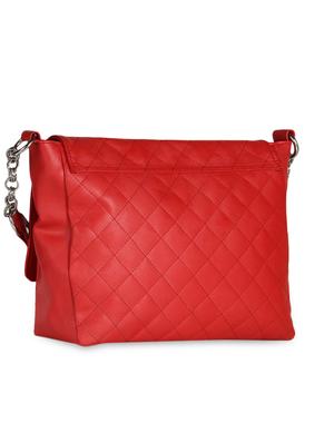 red quilted leatherette sling bag - 1055697 - Standard Image - 2