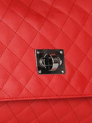 red quilted leatherette sling bag - 1055697 - Standard Image - 4