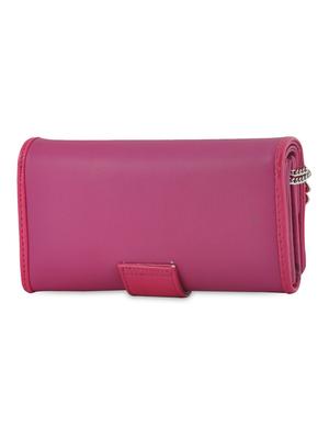 pink plain solid leatherette wallet - 1055721 - Standard Image - 2