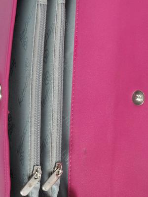 pink plain solid leatherette wallet - 1055721 - Standard Image - 3