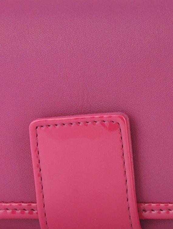 pink plain solid leatherette wallet - 1055721 - Zoom Image - 4